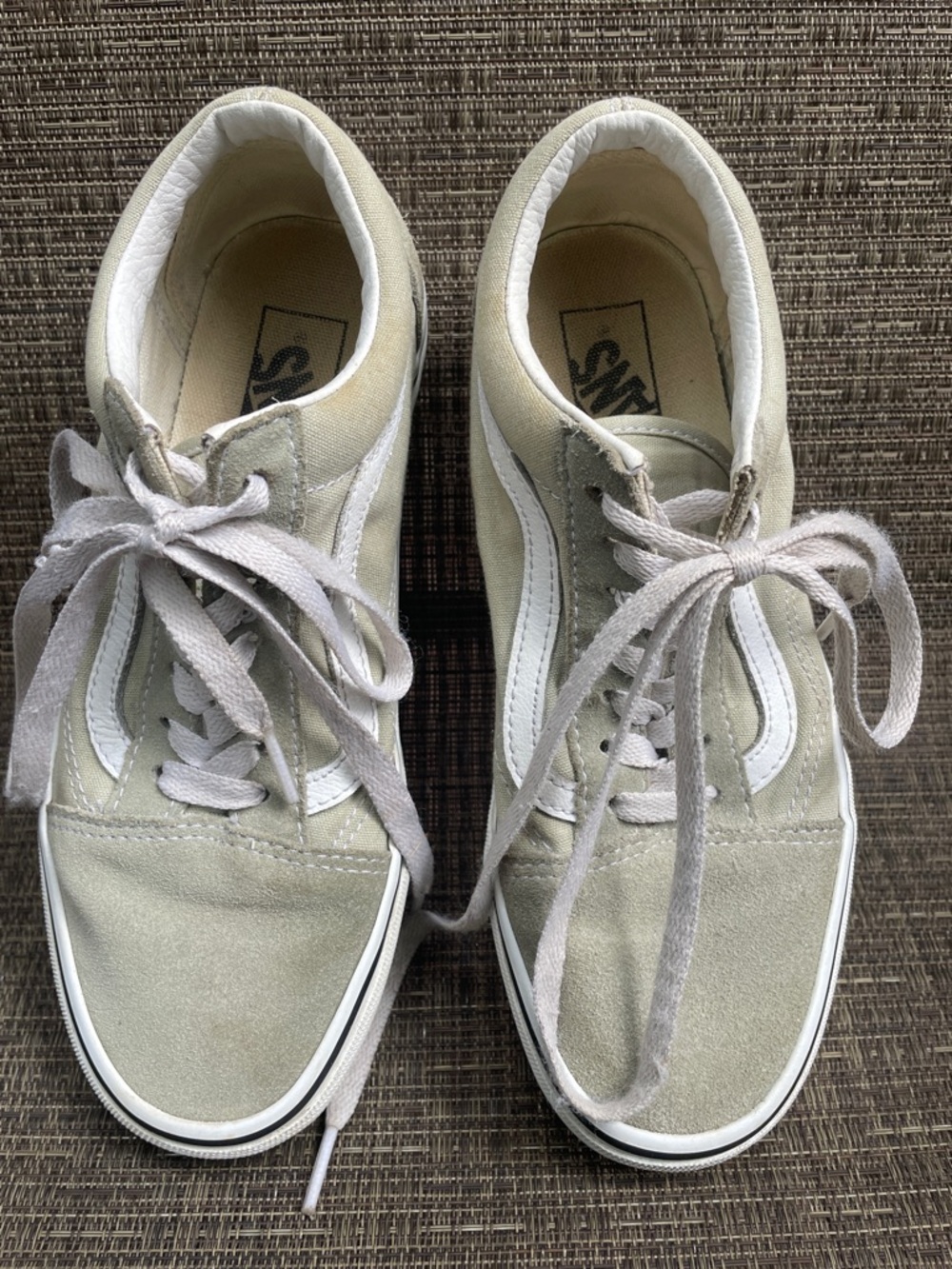 Vans Old Skool sneakers -  light sage green suede uppers Nice!